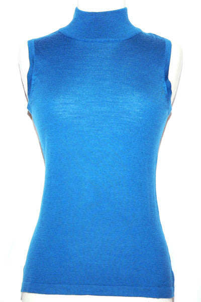 Sleeveless Mock Neck Maxi- Kruger Blue – OLIPHANTDESIGN